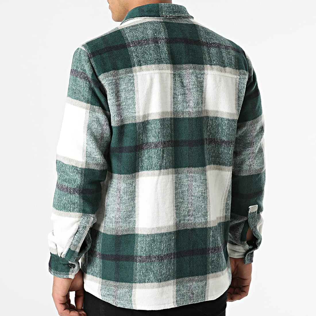 Budget 😉 Surchemise A Carreaux QQ679 Vert Blanc de Frilivin ⭐ 6 Budget 😉 Surchemise A Carreaux QQ679 Vert Blanc de Frilivin ⭐ – Image 4