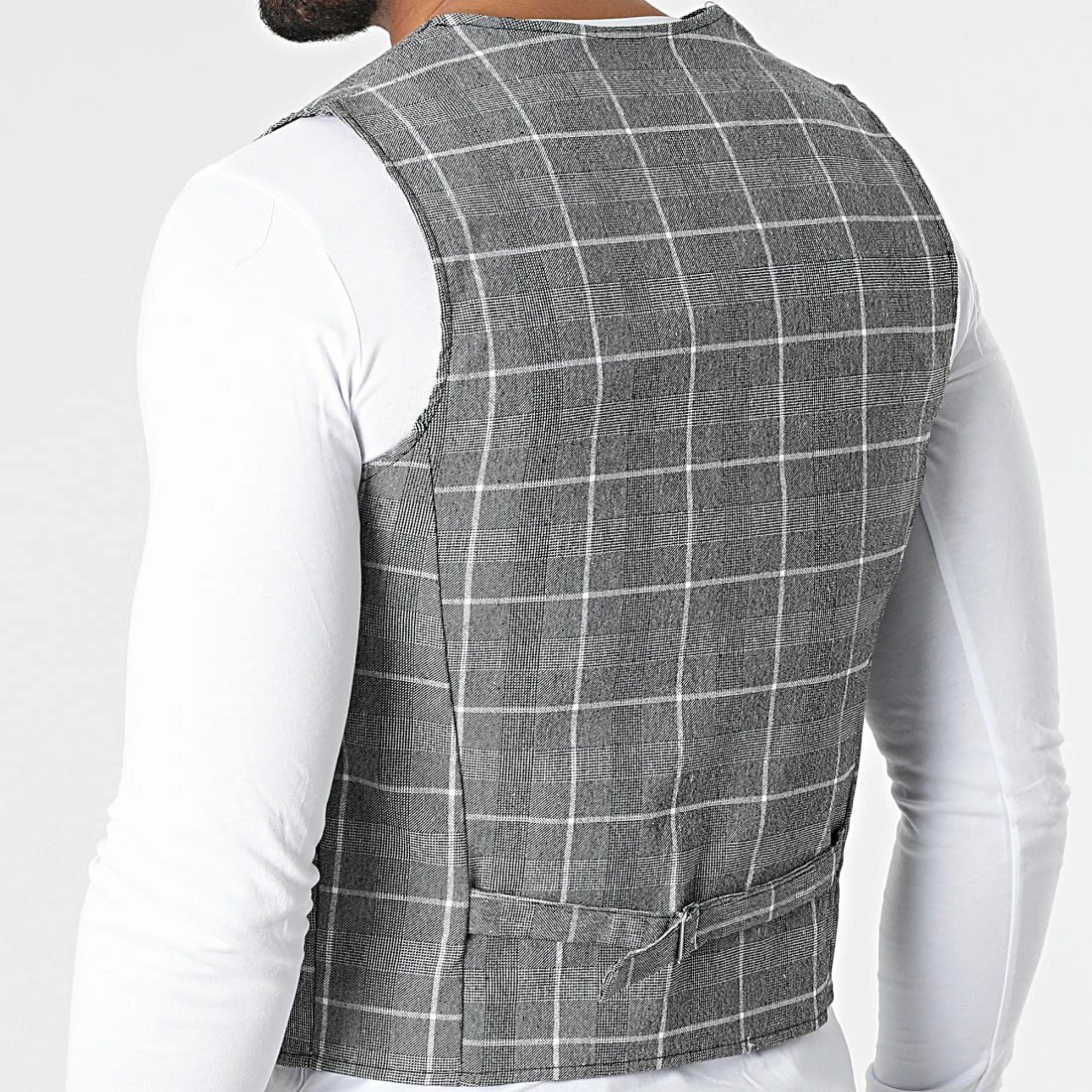 Acheter 🛒 Gilet A Carreaux 6390 Gris Chiné de Frilivin ❤️ 6 Acheter 🛒 Gilet A Carreaux 6390 Gris Chiné de Frilivin ❤️ – Image 4