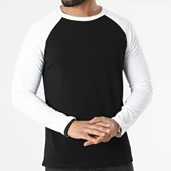 Nouveau 💯 Tee 👚 Shirt A Manches Longues 6515 Noir Blanc de Frilivin 🤩 -Promos Frilivin Magasin frilivin 297050 6515 BLACK 20220105T160552 03