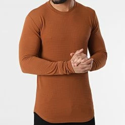 Meilleur prix 💯 Tee 👚 Shirt A Manches Longues 5522 Marron de Frilivin 😀 -Promos Frilivin Magasin frilivin 297067 5522 BROWN 20220105T161912 03