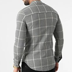 Coupon ⭐ Chemise Manches Longues A Carreaux 4202 Gris Chiné de Frilivin ❤️ -Promos Frilivin Magasin frilivin 297083 4202 1 GREY 20220105T161512 04