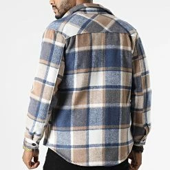 Acheter 🔥 Surchemise A Carreaux HP03210 Bleu Marine Beige de Frilivin 😀 -Promos Frilivin Magasin frilivin 297115 HP03210 3 20220105T164037 04