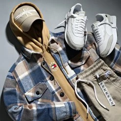 Acheter 🔥 Surchemise A Carreaux HP03210 Bleu Marine Beige de Frilivin 😀 -Promos Frilivin Magasin frilivin 297115 HP03210 3 20220209T140122 05