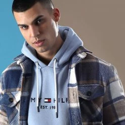 Acheter 🔥 Surchemise A Carreaux HP03210 Bleu Marine Beige de Frilivin 😀 -Promos Frilivin Magasin frilivin 297115 HP03210 3 20220309T101041 05