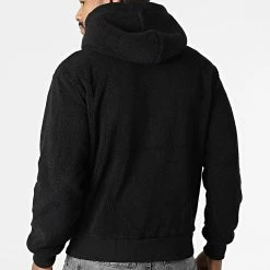 Nouveau 🎉 Veste Zippée Capuche Polaire W0213 Noir de Frilivin 👏 -Promos Frilivin Magasin frilivin 297119 W0213 BLACK 20220107T160534 04