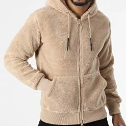 Bon marché 😍 Veste Zippée Capuche Polaire W0213 Beige de Frilivin 💯 -Promos Frilivin Magasin frilivin 297120 W0213 BEIGE 20220106T164128 03