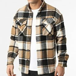 Budget 💯 Surchemise A Carreaux 15609 Noir Camel de Frilivin ✨ -Promos Frilivin Magasin frilivin 300225 15609 BROWN 20220131T145959 03