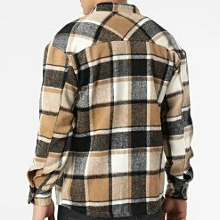 Budget 💯 Surchemise A Carreaux 15609 Noir Camel de Frilivin ✨ -Promos Frilivin Magasin frilivin 300225 15609 BROWN 20220131T150000 04