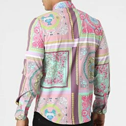 Remise 😀 Chemise A Manches Longues BM1363 Vert Rose Renaissance Floral de Frilivin 🎁 -Promos Frilivin Magasin frilivin 300254 BM1363 12 20220131T150502 04