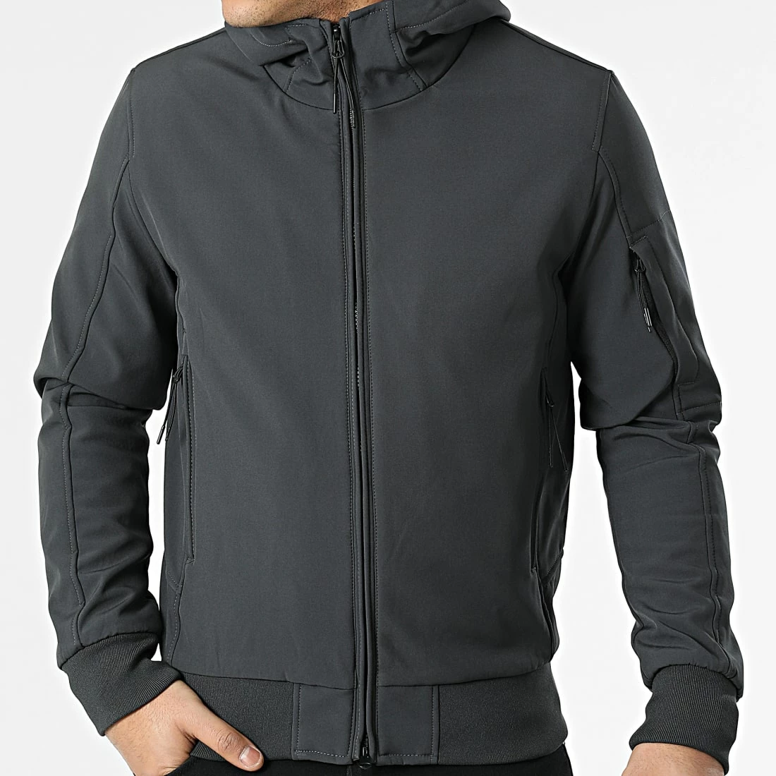 De gros 🥰 Veste Zippée A Capuche DL056 Gris Anthracite de Frilivin 😀 5 De gros 🥰 Veste Zippée A Capuche DL056 Gris Anthracite de Frilivin 😀 – Image 3