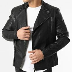 Coupon 🎁 Veste Biker L630 Noir de Frilivin 🛒