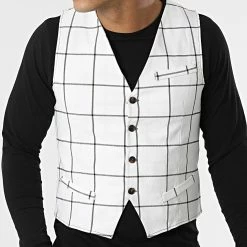 Bon marché 😉 Gilet A Carreaux 6390 Blanc de Frilivin 🧨 -Promos Frilivin Magasin frilivin 300319 6390 5 20220203T155744 03