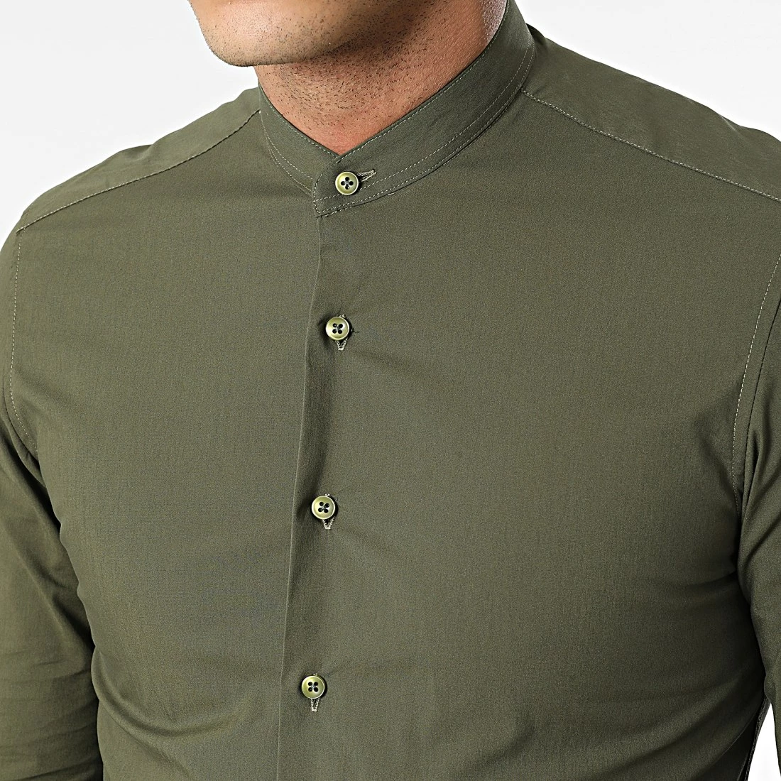 Top 10 🛒 Chemise Manches Longues 7229 Vert Kaki de Frilivin ✨ 4 Top 10 🛒 Chemise Manches Longues 7229 Vert Kaki de Frilivin ✨ – Image 2