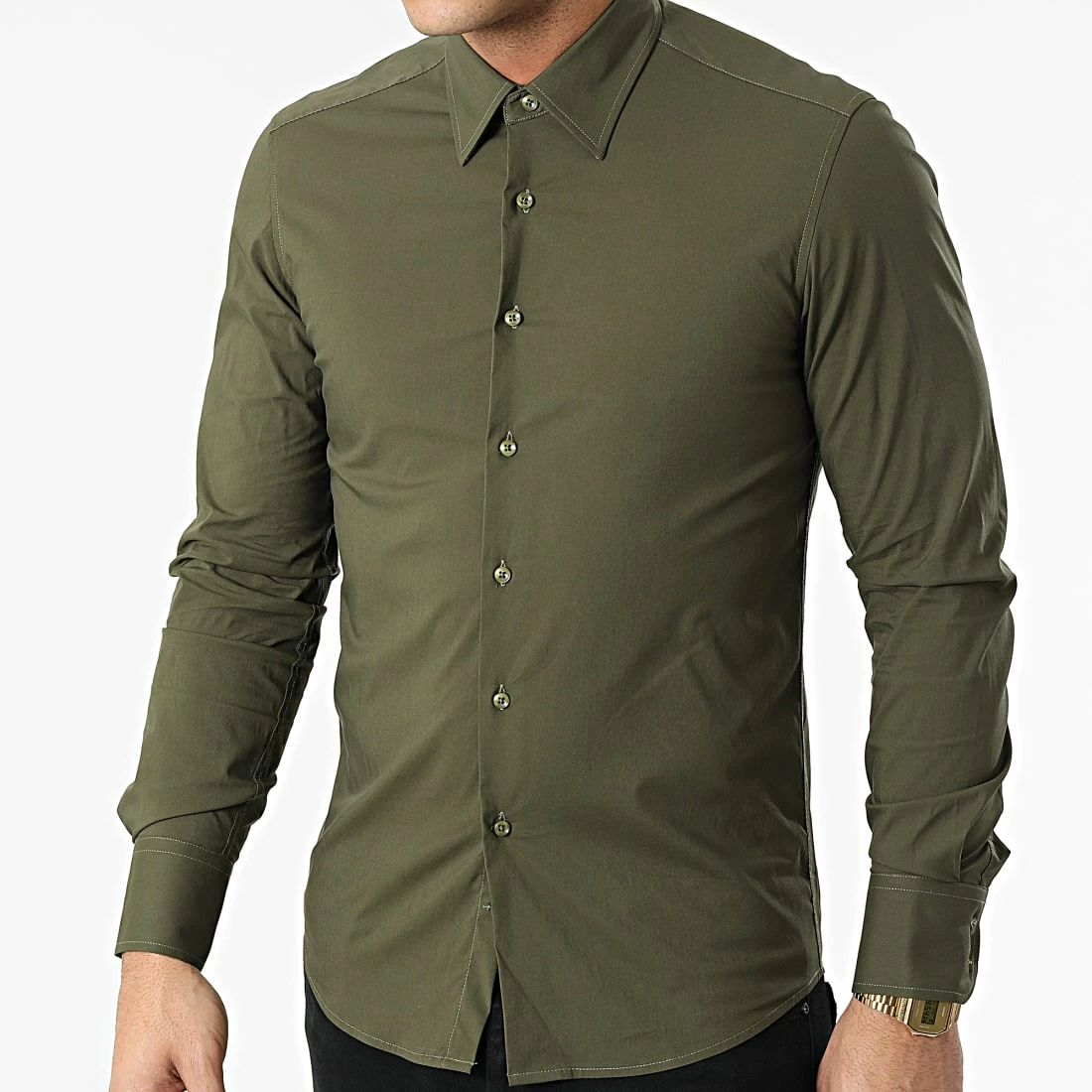 Grosses soldes 🥰 Chemise Manches Longues NS-7179 Vert Kaki de Frilivin 🌟 3 Grosses soldes 🥰 Chemise Manches Longues NS-7179 Vert Kaki de Frilivin 🌟