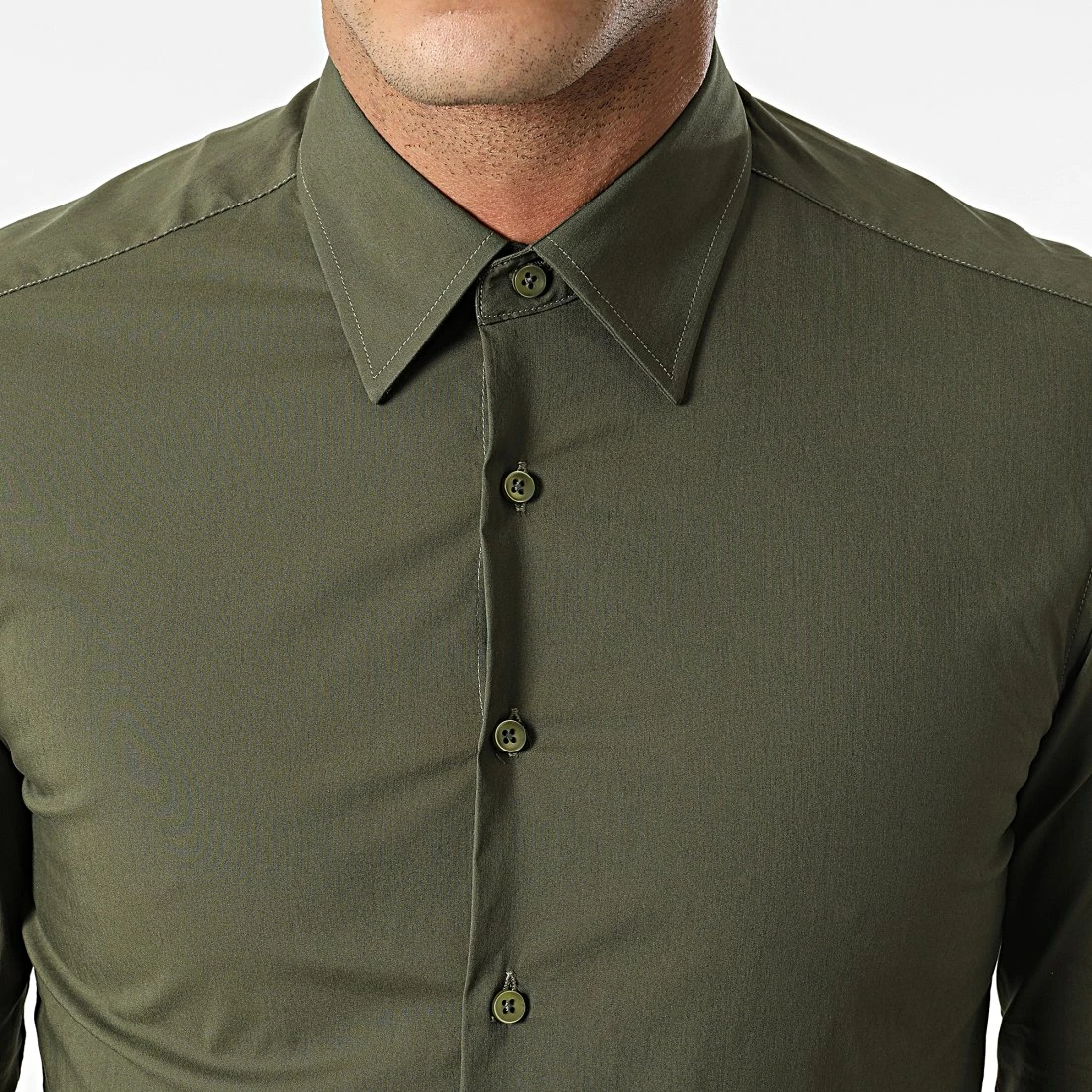 Grosses soldes 🥰 Chemise Manches Longues NS-7179 Vert Kaki de Frilivin 🌟 4 Grosses soldes 🥰 Chemise Manches Longues NS-7179 Vert Kaki de Frilivin 🌟 – Image 2