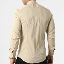 Grosses soldes 👍 Chemise Manches Longues NS-7179 Beige de Frilivin 🎉 -Promos Frilivin Magasin frilivin 300348 NS 7179 5 20220202T160351 04