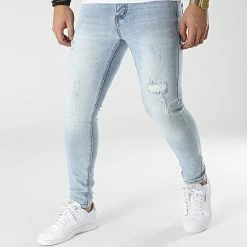 Bon marché ❤️ Jean Skinny VJ389 Bleu Wash de Frilivin 😀