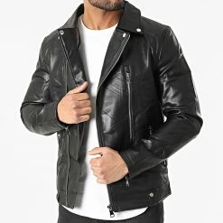Bon marché 👏 Veste Biker L623 Noir de Frilivin 🎁