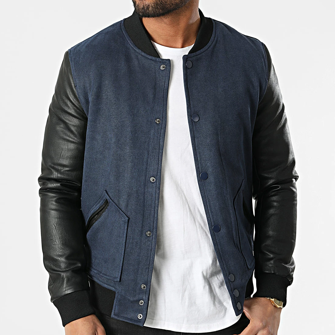 Acheter đ„ Veste Teddy QQ561 Bleu Marine Noir de Frilivin â 5 Acheter đ„ Veste Teddy QQ561 Bleu Marine Noir de Frilivin â â Image 3