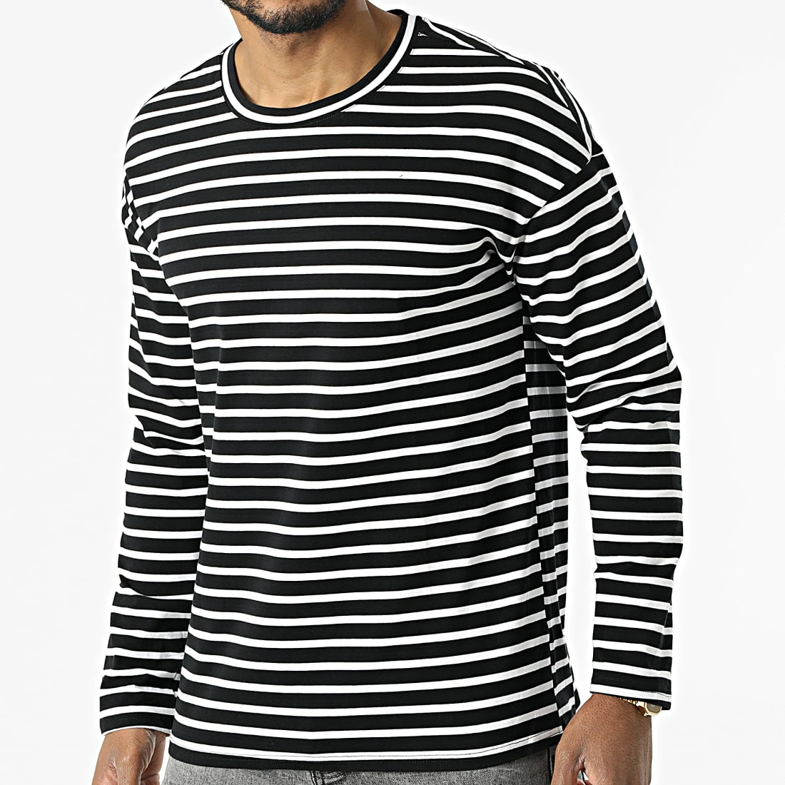 Meilleure vente 🎁 Tee 👚 Shirt A Manches Longues BM1520 Noir Blanc de Frilivin ✔️ 3 Meilleure vente 🎁 Tee 👚 Shirt A Manches Longues BM1520 Noir Blanc de Frilivin ✔️