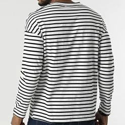 Tout neuf ⭐ Tee 👕 Shirt A Manches Longues BM1520 Blanc Noir de Frilivin 🧨 -Promos Frilivin Magasin frilivin 302107 BM1520 15 20220209T090703 04