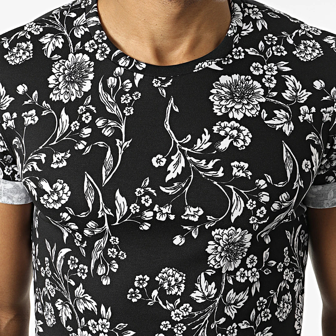 Tout neuf 💯 Tee 👚 Shirt Oversize U5117 Noir Floral de Frilivin 🔔 4 Tout neuf 💯 Tee 👚 Shirt Oversize U5117 Noir Floral de Frilivin 🔔 – Image 2