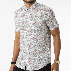 Meilleure vente 😉 Chemise Manches Courtes BM1385 Beige de Frilivin ✔️