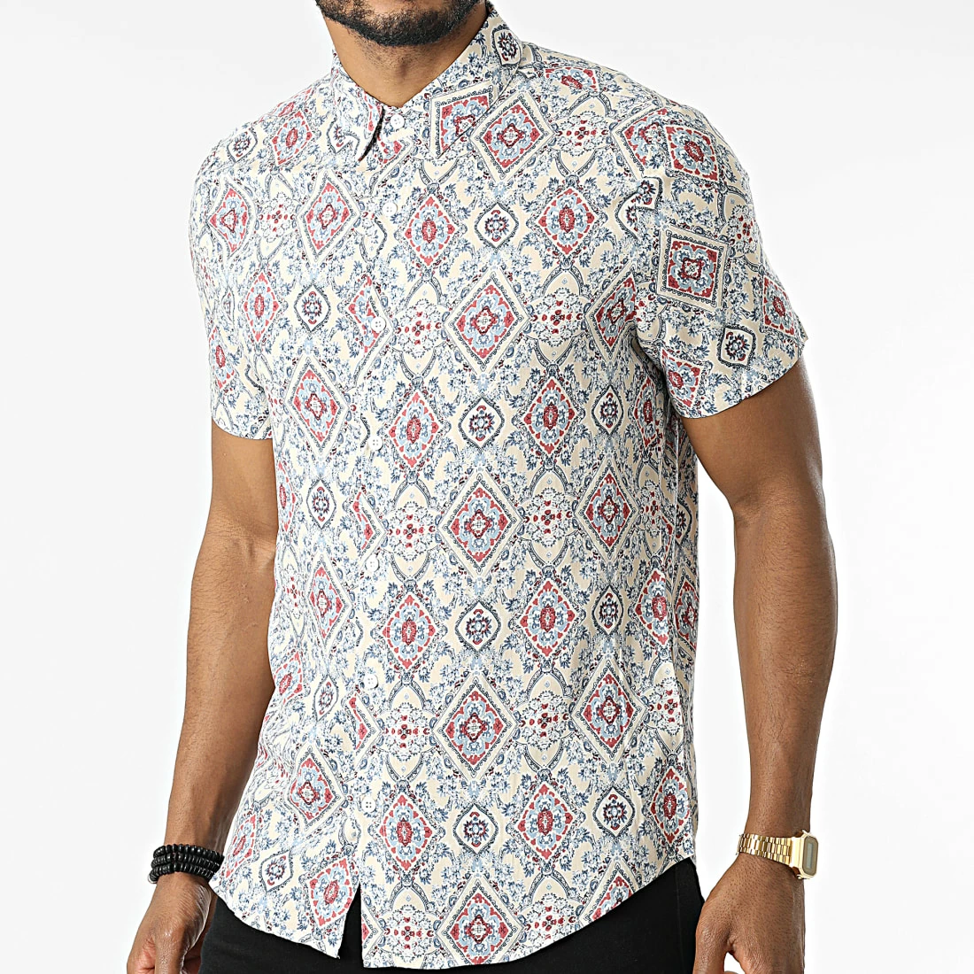 Meilleure vente 😉 Chemise Manches Courtes BM1385 Beige de Frilivin ✔️ 3 Meilleure vente 😉 Chemise Manches Courtes BM1385 Beige de Frilivin ✔️