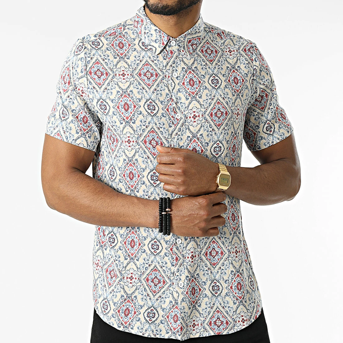 Meilleure vente 😉 Chemise Manches Courtes BM1385 Beige de Frilivin ✔️ 5 Meilleure vente 😉 Chemise Manches Courtes BM1385 Beige de Frilivin ✔️ – Image 3