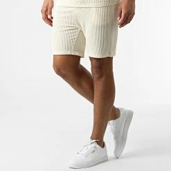 Acheter 😍 Ensemble Tee 👕 Shirt Short BM1389 Beige de Frilivin ✔️ -Promos Frilivin Magasin frilivin 302149 BM1389 32 20220210T140244 04