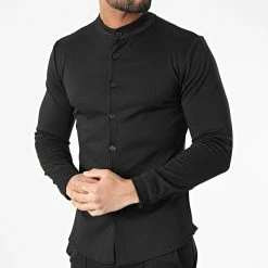 Tout neuf 🔔 Ensemble Chemise Manches Longues Pantalon 4206 Noir de Frilivin 😉 -Promos Frilivin Magasin frilivin 302158 4206ENS NOIR 20220217T151342 03