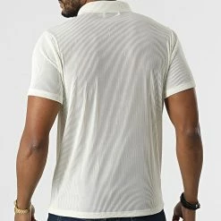 Tout neuf 😍 Tee 👕 Shirt Col Zippé BM1388 Blanc Cassé de Frilivin 🌟 -Promos Frilivin Magasin frilivin 302169 BM1388 15 20220209T083442 04