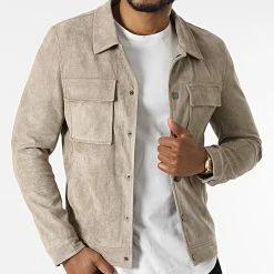 Nouveau ⭐ Surchemise Suédine QQ1600 Beige de Frilivin 🔥 -Promos Frilivin Magasin frilivin 302264 QQ1600 9 20220209T091059 03