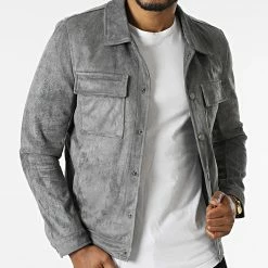 Sortie 😀 Surchemise Suédine QQ1600 Gris Anthracite de Frilivin ⌛ -Promos Frilivin Magasin frilivin 302268 QQ1600 7 20220209T091044 03