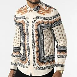 Tout neuf 💯 Chemise Manches Longues Renaissance BM1245 Beige de Frilivin 🧨