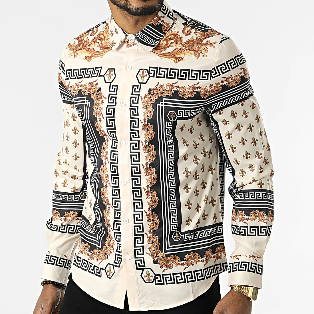 Tout neuf 💯 Chemise Manches Longues Renaissance BM1245 Beige de Frilivin 🧨 3 Tout neuf 💯 Chemise Manches Longues Renaissance BM1245 Beige de Frilivin 🧨