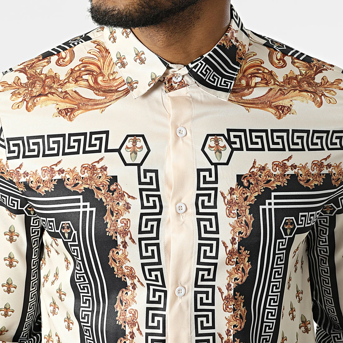 Tout neuf 💯 Chemise Manches Longues Renaissance BM1245 Beige de Frilivin 🧨 4 Tout neuf 💯 Chemise Manches Longues Renaissance BM1245 Beige de Frilivin 🧨 – Image 2