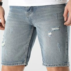 Budget 😀 Short Jean VJ373 Bleu Wash de Frilivin 🌟
