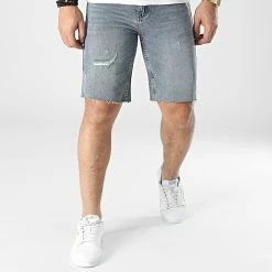 Grosses soldes ❤️ Short Jean VJ375 Bleu Wash de Frilivin ✔️ -Promos Frilivin Magasin frilivin 302330 VJ375 31 20220208T162213 03