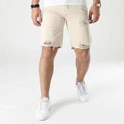 Grosses soldes ⭐ Short Jean VJ382 Beige de Frilivin ✔️ -Promos Frilivin Magasin frilivin 302331 VJ382 5 20220216T154802 03