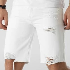 Remise 🤩 Short Jean VJ382 Blanc de Frilivin 😉