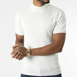 Vente flash 🛒 Pull A Manches Courtes M-153 Blanc de Frilivin ✔️ -Promos Frilivin Magasin frilivin 305615 M 153 WHITE 20220225T135959 03