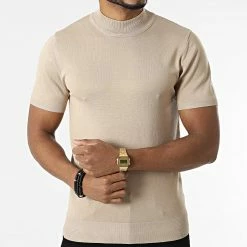 Offres 🛒 Pull A Manches Courtes M-163 Beige de Frilivin 😀 -Promos Frilivin Magasin frilivin 305627 M 163 APRICOT 20220228T150945 03