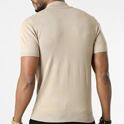 Offres 🛒 Pull A Manches Courtes M-163 Beige de Frilivin 😀 -Promos Frilivin Magasin frilivin 305627 M 163 APRICOT 20220228T150946 04