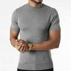 Nouveau ✨ Pull En Maille A Manches Courtes M-152 Gris de Frilivin ✔️ -Promos Frilivin Magasin frilivin 305630 M 152 INFLOWER GREY 20220228T151015 03