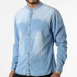 Meilleur prix 😀 Chemise Jean A Manches Longues CA-632 Bleu Denim de Frilivin 😉