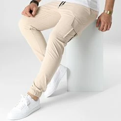 Vente flash 🛒 Pantalon Jogging 60053 Beige de Frilivin 🎉 -Promos Frilivin Magasin frilivin 305644 60053 BEIGE 20220228T160203 03