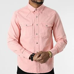 Sortie 👏 Chemise Jean Manches Longues VJ338 Rose de Frilivin 👏 -Promos Frilivin Magasin frilivin 305658 VJ338 12 20220225T135837 03