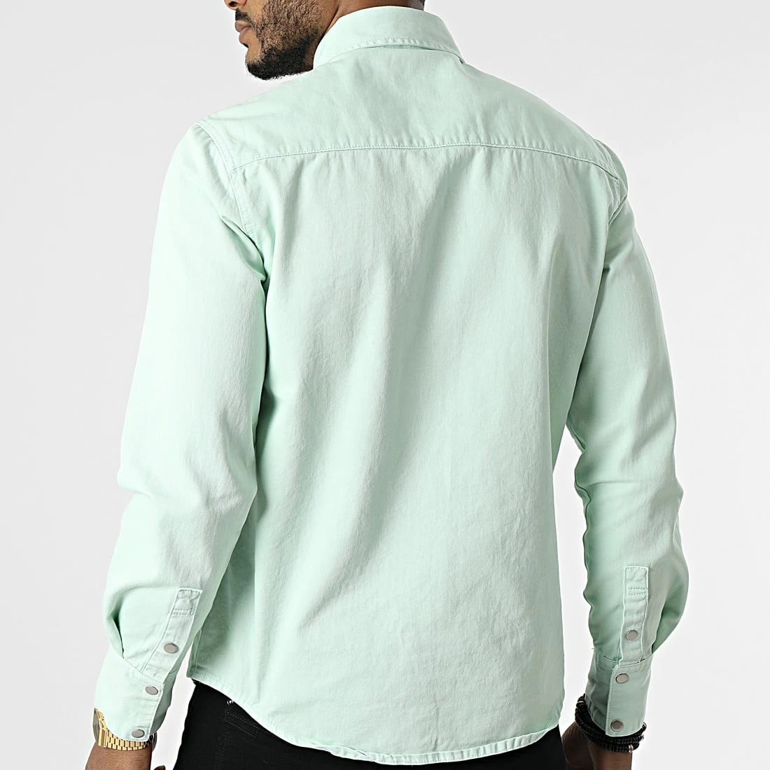 Acheter 😍 Chemise Jean Manches Longues VJ338 Vert Clair de Frilivin 🎁 6 Acheter 😍 Chemise Jean Manches Longues VJ338 Vert Clair de Frilivin 🎁 – Image 4