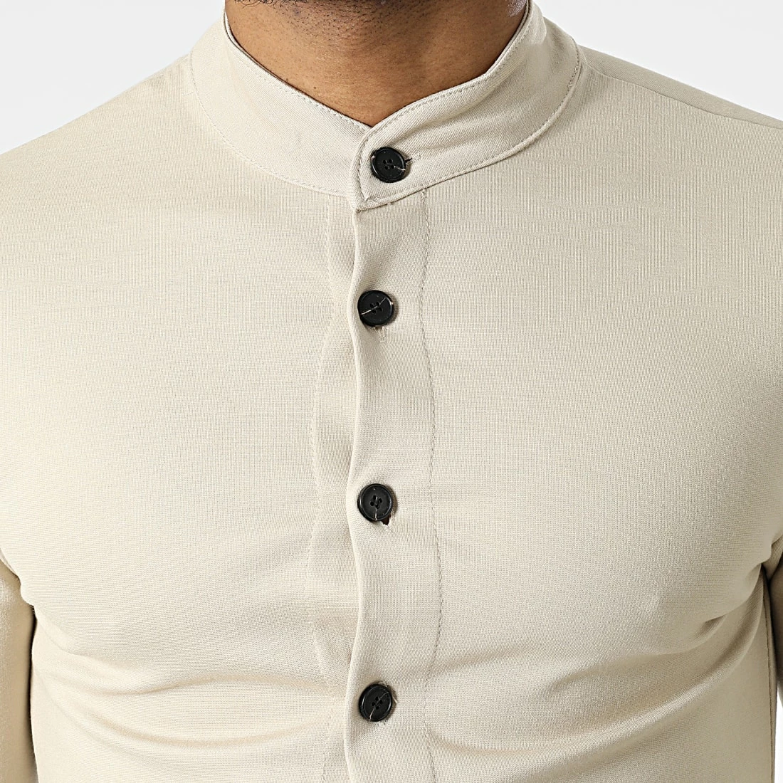 Promo ✔️ Chemise A Manches Longues 4206 Beige Foncé de Frilivin ⭐ 4 Promo ✔️ Chemise A Manches Longues 4206 Beige Foncé de Frilivin ⭐ – Image 2